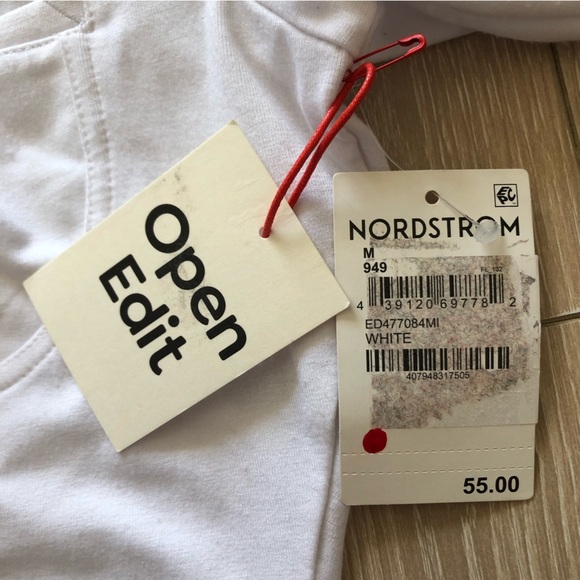 NWT Open Edit Bustier Square Neck Long Sleeve Top Size M - Picture 6 of 9